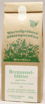 Brennesselblätter, geschnitten, bio  40g  IT  fast stengelfrei