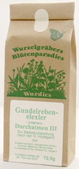 Gundelreben-Elixier, "Durchatmen III" Kräutermix zum Kochen in 2,5 Liter Wein, bio 72,5g
