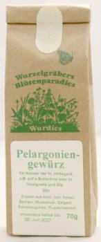 Pelargoniengewürz, z.B. auf Brot,  bio 70g