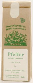 Pfeffer, schwarz, klare Schärfe, ganz,  bio 50g LK