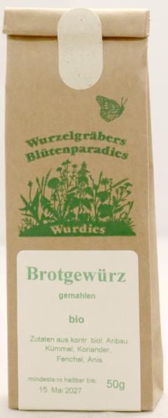 Brotgewürz, grob gemahlen, 0,5-1mm, bio 50g