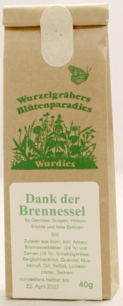 Dank der Brennessel, gemahlen,  bio 40g