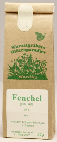 Fenchel, grün, süß, ganz,  bio 50g ES