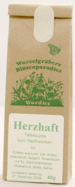 Herzhaft, -er Geschmacksverstärker, gemahlen, mit Galgant u. Rosenblüten, bio  40g