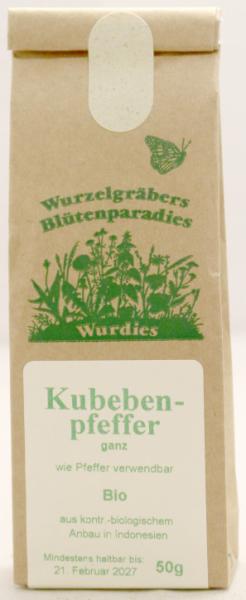 Kubebenpfeffer, ganz,  bio 50g ID