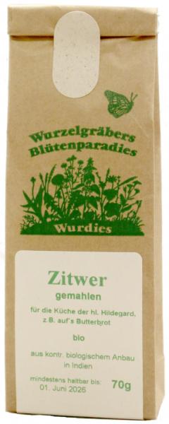Zitwer, Wurzel, gemahlen,  bio 70g IN